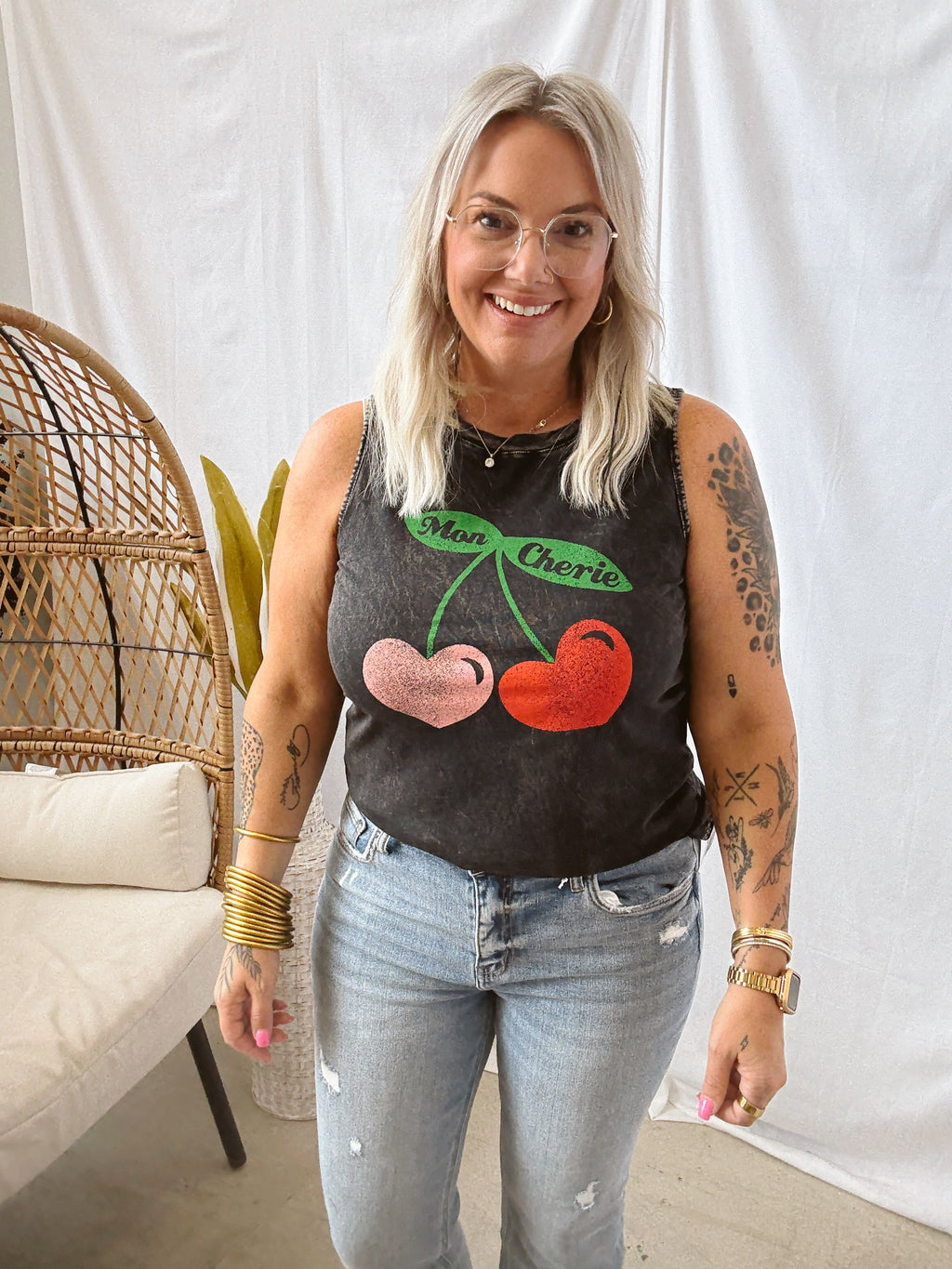 Mon Cherie Graphic Tank Top